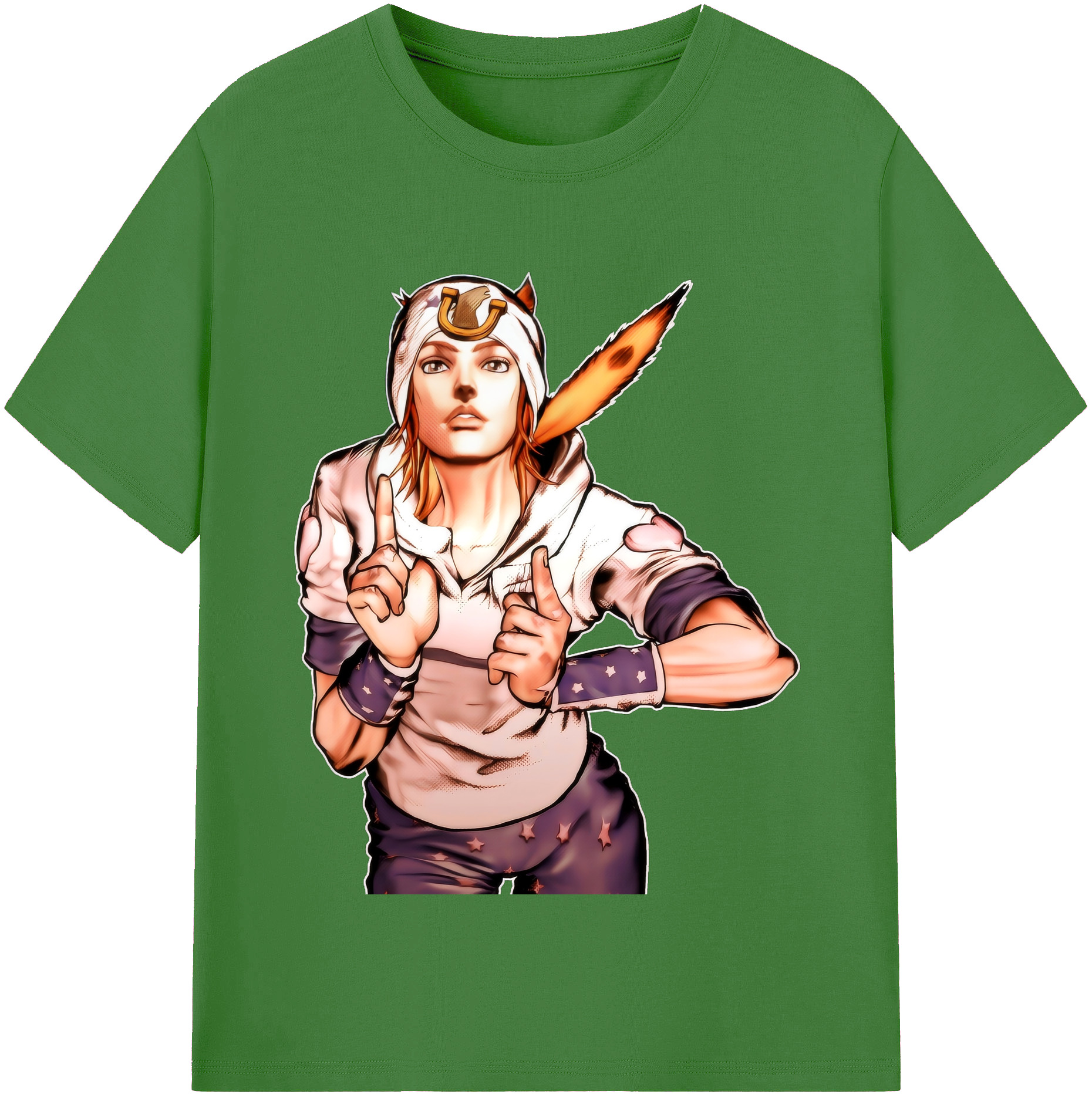 （画像用） ジョジョの奇妙な冒険 ジョナサン?ジョースター JoJo's Bizarre Adventure Jonathan Joestar レディースカジュアルプリントTシャツ（綿100％）